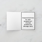 卒業式おもしろいカードの不和ユーモア カード (内部)