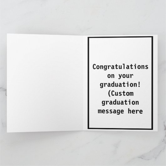 卒業式おもしろいカードの不和ユーモア カード (内部)