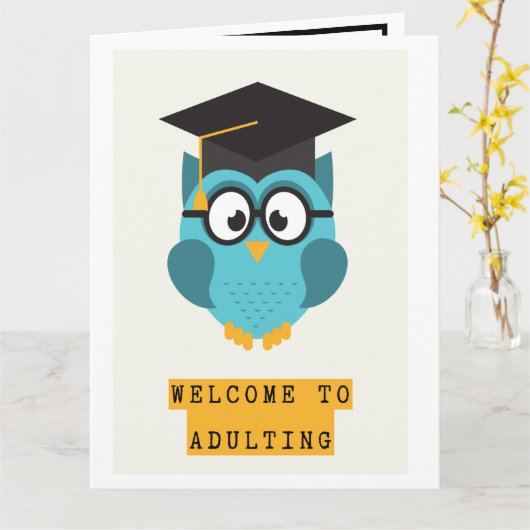 卒業式おもしろいカードの不和ユーモア カード (黄色い花)