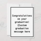 卒業式おもしろいカードの不和ユーモア サンキューカード (裏面)