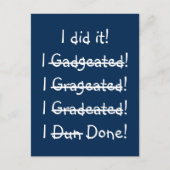 卒業式おもしろいパーティ招待状カードのスペルの間違い インビテーションポストカード (正面)