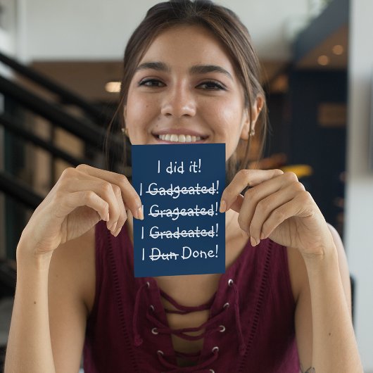 卒業式おもしろいパーティ招待状カードのスペルの間違い インビテーションポストカード