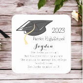 卒業式おもしろいファクトの上限カスタム スクエアペーパーコースター