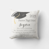 卒業式おもしろいファクトカスタムグラドキャップ装飾用クッション クッション (正面)