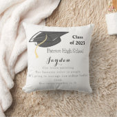 卒業式おもしろい事実の等級の上限カスタム クッション (ブランケット)