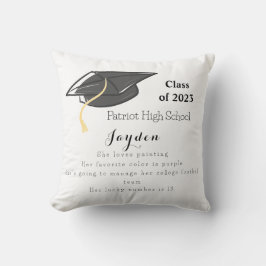 卒業式おもしろい事実の等級の上限カスタム クッション