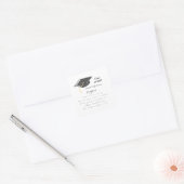 卒業式おもしろい事実の等級の上限カスタム スクエアシール (封筒)