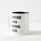 卒業式おもしろいPhd博士恋しく思、Dr. Gift ツートーンマグカップ (正面左)