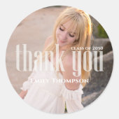 卒業式お気に入りカスタム写真 ラウンドシール (正面)