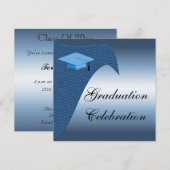 卒業式お祝いパーティーのご案内 招待状 (正面/裏面)