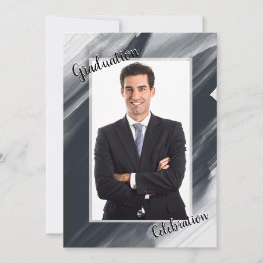 卒業式お祝いフォト招待状 招待状 (正面)