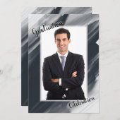 卒業式お祝いフォト招待状 招待状 (正面/裏面)