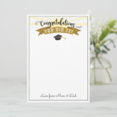 卒業式お金ギフトよくできたマネーカードホルダー 招待状 (スタンド正面)