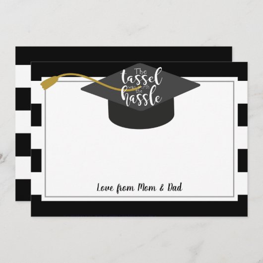 卒業式お金ギフトカードホルダーの親ギフト 招待状 (正面/裏面)