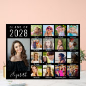 卒業式から17年のフォトスクリプトブラック アクリルサイン (ウェディング)