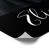 卒業式から17年のフォトスクリプトブラック ポスター (角)