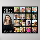 卒業式から17年のフォトスクリプトブラック ポスター (正面)