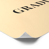 卒業式かわいいゴールデンレトリバードッグウェルカムサイン ポスター (角)