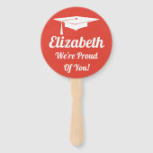 卒業式でパーティーが叫ぶ ハンドファン (裏面)