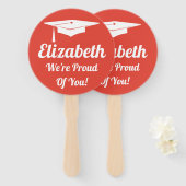 卒業式でパーティーが叫ぶ ハンドファン (正面&裏面)