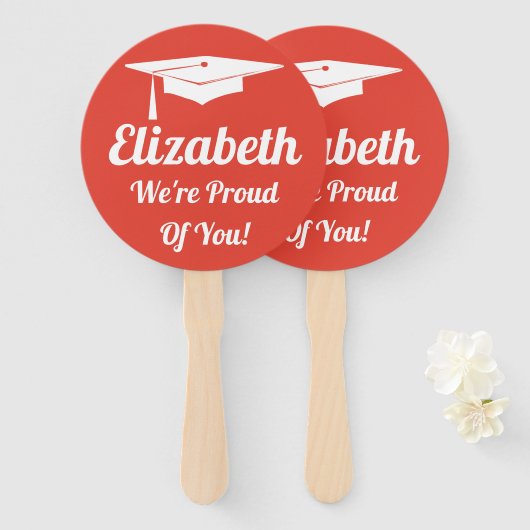 卒業式でパーティーが叫ぶ ハンドファン (正面&裏面)