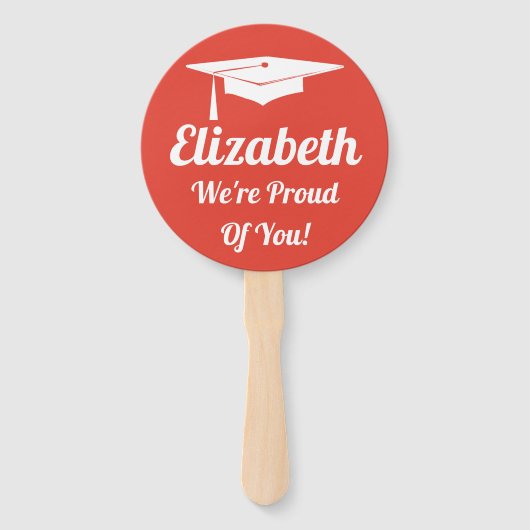 卒業式でパーティーが叫ぶ ハンドファン (正面)