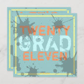 卒業式でパーティーをグランジ招待状する 招待状 (正面/裏面)