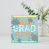 卒業式でパーティーをグランジ招待状する 招待状 (スタンド正面)