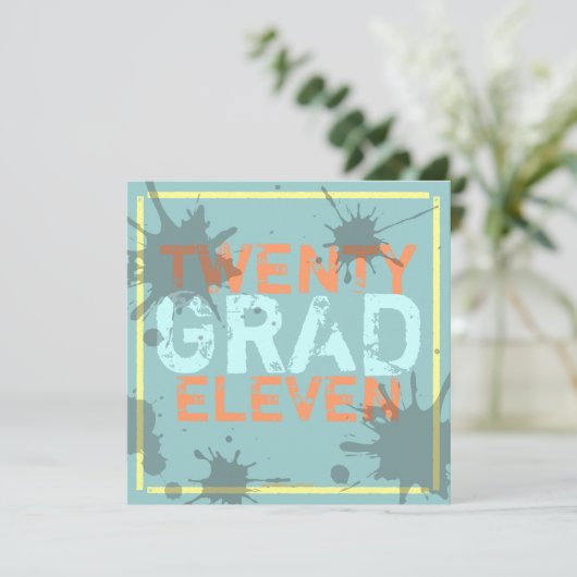 卒業式でパーティーをグランジ招待状する 招待状 (スタンド正面)