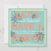 卒業式でパーティーをグランジ招待状する 招待状 (裏面)