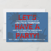 卒業式でパーティーをグランジ招待状する 招待状 (裏面)