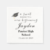 卒業式で卒業するのが楽しい|過去記事 スタンダードカクテルナプキン (正面)