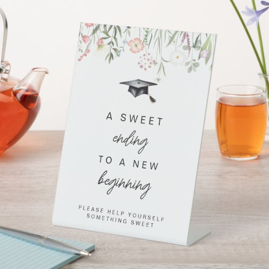 卒業式で新たなスタートを切る甘い結末 台座サイン (インサイチュ)