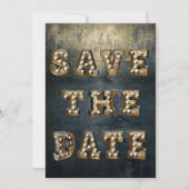 卒業式で日付のマーキー·シアター·ライトを保存 招待状 (正面)