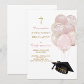 卒業式と確認の招待状 招待状 (正面/裏面)