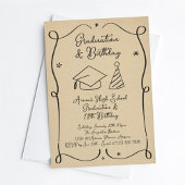 卒業式と誕生日招待状 招待状
