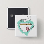 卒業式に贈るキュートなポジティティー、新しい仕事 缶バッジ (正面&裏面)