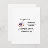 卒業式に進む シーズンカード (正面/裏面)