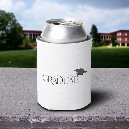 卒業式にT字の卒業上限を付ける 缶クーラー
