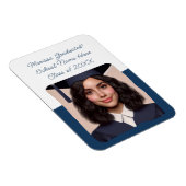 卒業式のお知らせカスタム写真タイポグラフィー マグネット (右側)