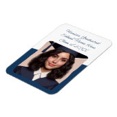 卒業式のお知らせカスタム写真タイポグラフィー マグネット (左側)