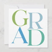 卒業式のお知らせカスタム写真タイポグラフィー 招待状 (裏面)