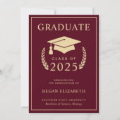 卒業式のお知らせ招待状 招待状 (正面)
