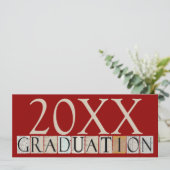 卒業式のお知らせ/パーティの招待状{Red} 招待状 (スタンド正面)