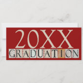 卒業式のお知らせ/パーティの招待状{Red} 招待状 (正面)