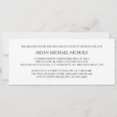 卒業式のお知らせ/パーティーの招待状【ブラック】 招待状 (裏面)