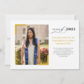 卒業式のお知らせ フォトカード ご招待 招待状 (裏面)