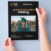 卒業式のお知らせ 上級卒業生発表 チラシ (手)