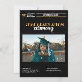 卒業式のお知らせ 上級卒業生発表 招待状 (正面)