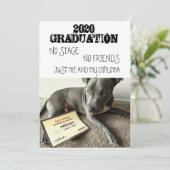 卒業式のお知らせ - 2020年コロナウイルス - ユーモア 招待状 (スタンド正面)